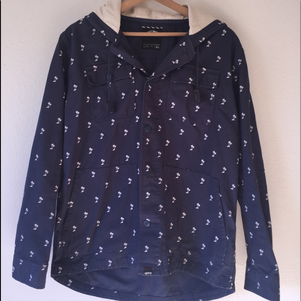 Vans Blue Hooded Jacket Size XL